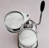 burger press by Omcan, makes a 13cm / 5.2" patty