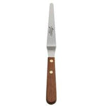 off set s/s spatula, tapered, wood handle, made in Japan