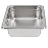 steam pans, 24 gauge s/s, anti-jam, 1/6th size