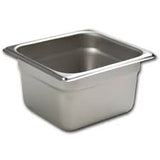 steam pans, 24 gauge s/s, anti-jam, 1/6th size