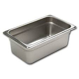 steam pans, 24 gauge s/s, anti-jam, 1/4th size