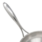 frying pan, 12.5" diameter, stainless steel tri-ply....NO RIVETS