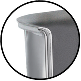 frying pan, 10.5" diameter, stainless steel tri-ply....NO RIVETS