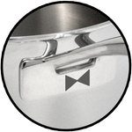 frying pan, 10.5" diameter, stainless steel tri-ply....NO RIVETS