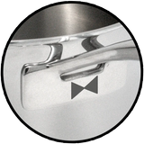 frying pan, 10.5" diameter, stainless steel tri-ply....NO RIVETS