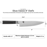 Shun, Classic chef knife, 8"
