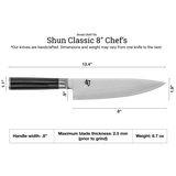 Shun, Classic chef knife, 8"