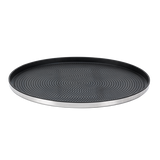 Serving tray, 14" diameter  stainless steel " Modern Edge"