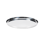 Serving tray, 14" diameter  stainless steel " Modern Edge"