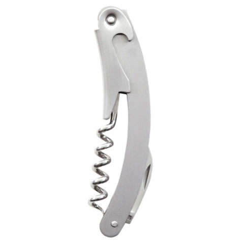 wine opener, curved, stainless steel