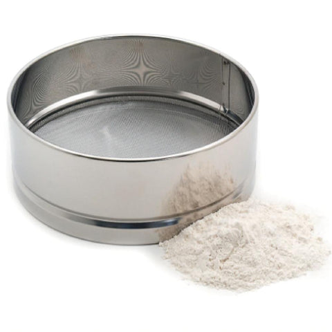 rim sieve, 8" diameter, s/s