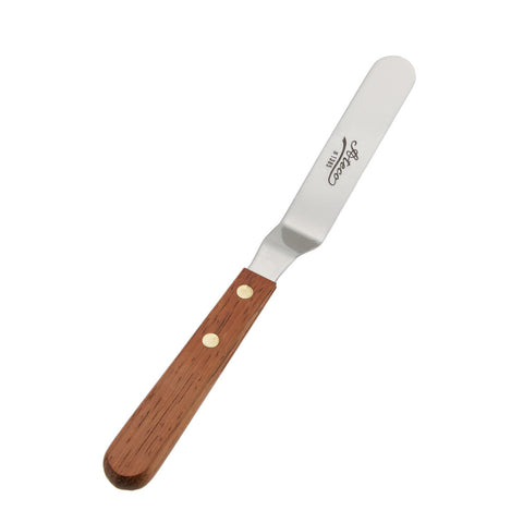 off set s/s spatula, wood handle, made in Japan