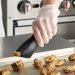 tongs, 7" Black Silicone-Coated Stainless Steel