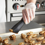tongs, 9" Black Silicone-Coated Stainless Steel
