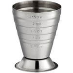 jigger, s/s, graduated from 1/2oz to 2 1/2oz