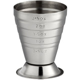 jigger, s/s, graduated from 1/2oz to 2 1/2oz