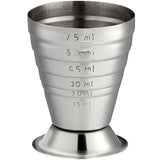 jigger, s/s, graduated from 1/2oz to 2 1/2oz