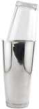 cocktail shaker set, w/ glass "Cheater", "Boston" style