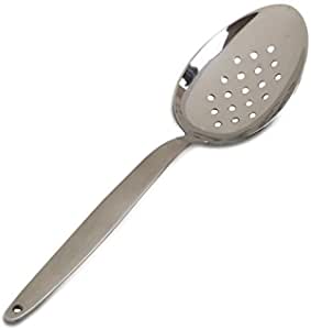 Kunz saucing spoon, large, regular perforated s/s