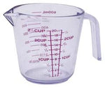 measuring cups, clear plastic