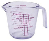 measuring cups, clear plastic