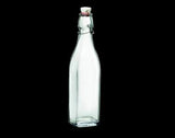 swing top square bottles, made in Italy