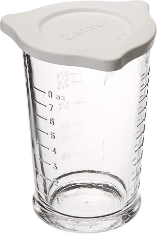 measuring cup, glass, 8oz w/ lid, by Anchor, made in USA