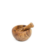 mortar & pestle, olive wood, small, 8cm dia.