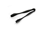 ice / sugar tongs, black s/s, 4.75"