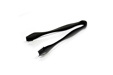 ice / sugar tongs, black s/s, 4.75"