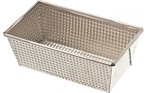 loaf pan, h/d tin-plated, made in Chile, 3" high