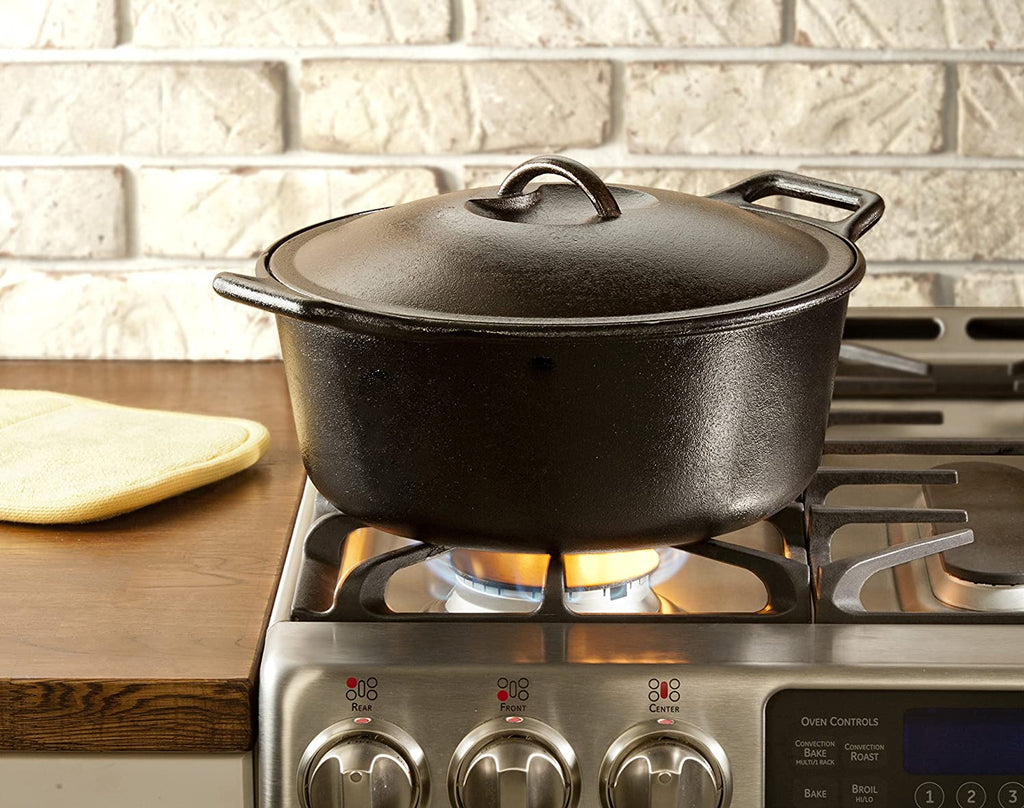 Lodge Pro-Logic P10D3 4 Qt. Pre-Seasoned Cast Iron Dutch Oven