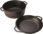 cast iron 5qt "Double Dutch Ovens" by Lodge, made in USA