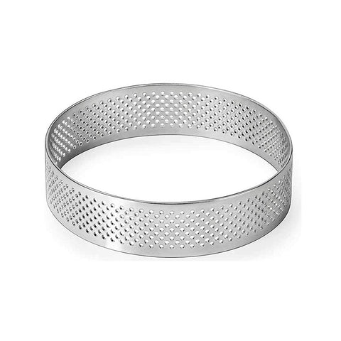 tart rings, s/s perforated, round