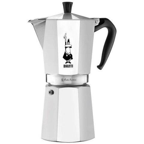 espresso maker, 12 cup, stove top, aluminum, Bialetti, made in Italy