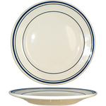 plates, Catania, 10 1/4" restaurant quality w/ blue stripes