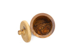 medium box, olive wood, 2.5" dia. x 3 1/8" high
