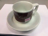 cappuccino cup & saucer, by ACF, made in Italy  "CLEAR-OUT"