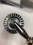 pasta & pastry cutter, chrome plated, fluted-edged blade
