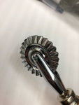 pasta & pastry cutter, chrome plated, fluted-edged blade