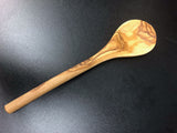 kitchen spoons, round bowl, olive wood, 10"