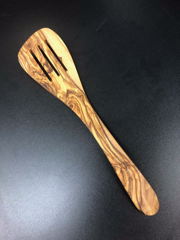 spatula/ turner, slotted, olive wood