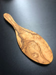 wide paddle shaped spatula, olive wood, 10.75" x 3.25"
