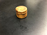 mini box, olive wood, 2.5" dia. x 2" high