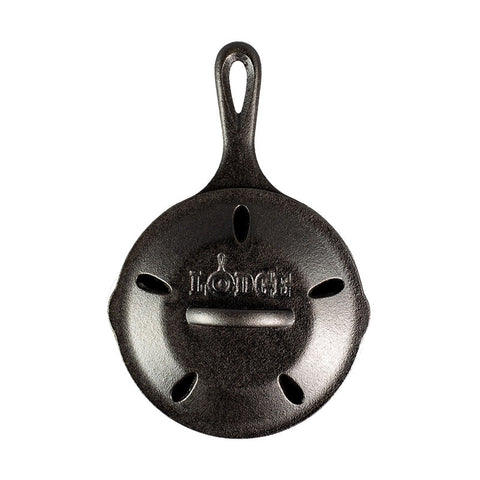 smoker pan, cast iron by Lodge, made in USA