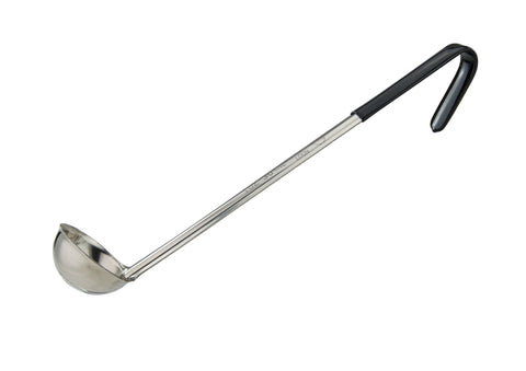 ladle, XH duty, 1oz, black plastic coated handle