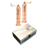 salt & pepper mill set, solid copper, 9" by Alexander