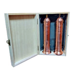 salt & pepper mill set, solid copper, 9" by Alexander