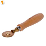 pasta & pastry cutter, brass, plain-edged blade