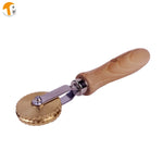 pasta & pastry sealing cutter, brass fluted-edged blade